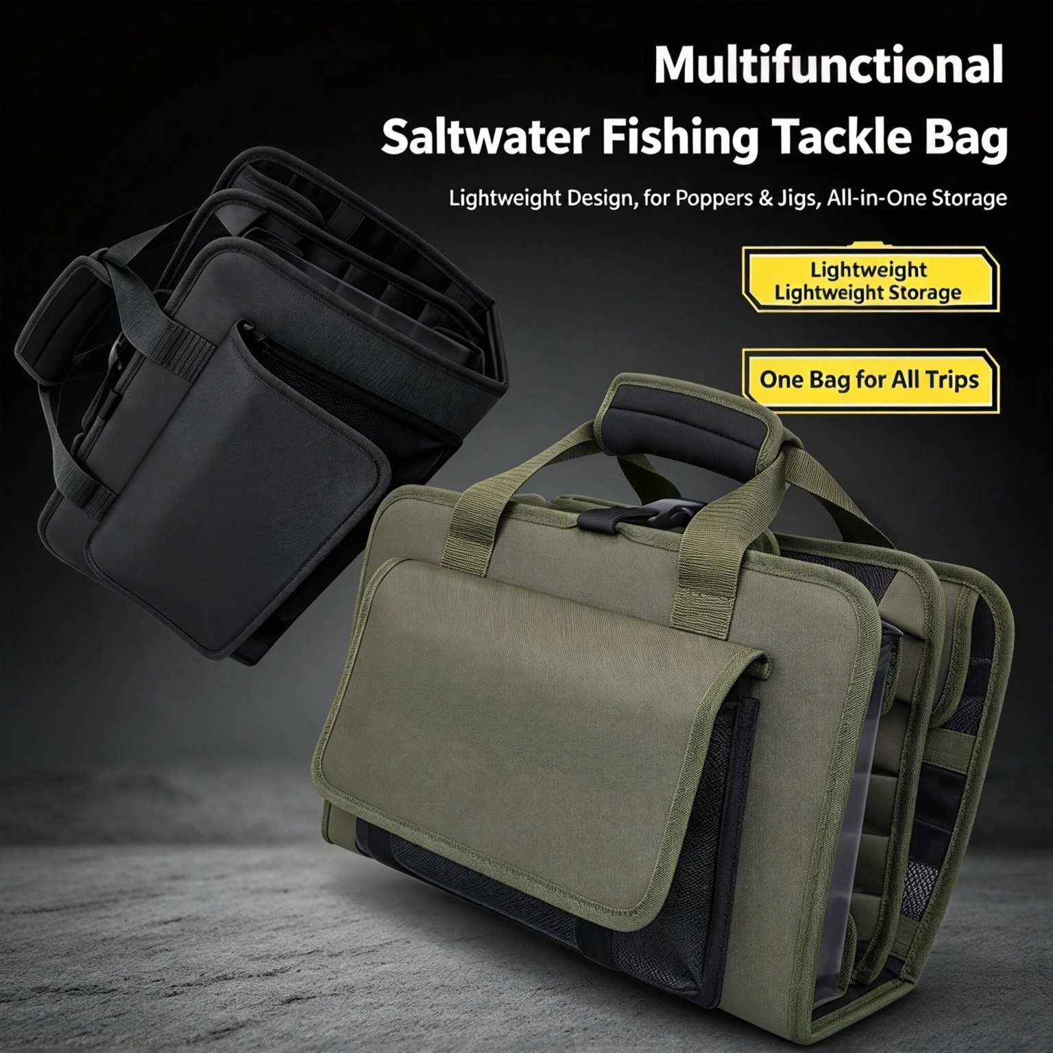 Large Capacity Fishing Lure Bag – Multi-Functional Saltwater Tackle Binder