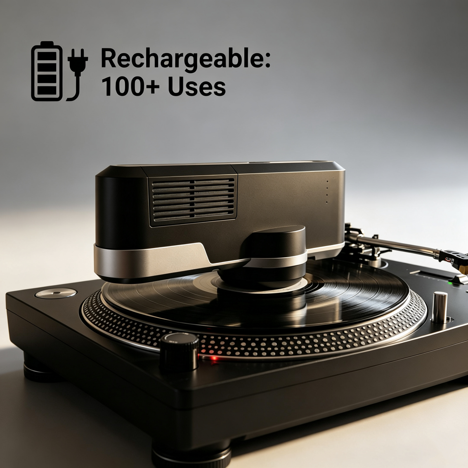 Static Eliminator – 360° Rotating Anti-Static Ionizer &amp; Dust Cleaner for Vinyl Records Hi-Fi Turntables