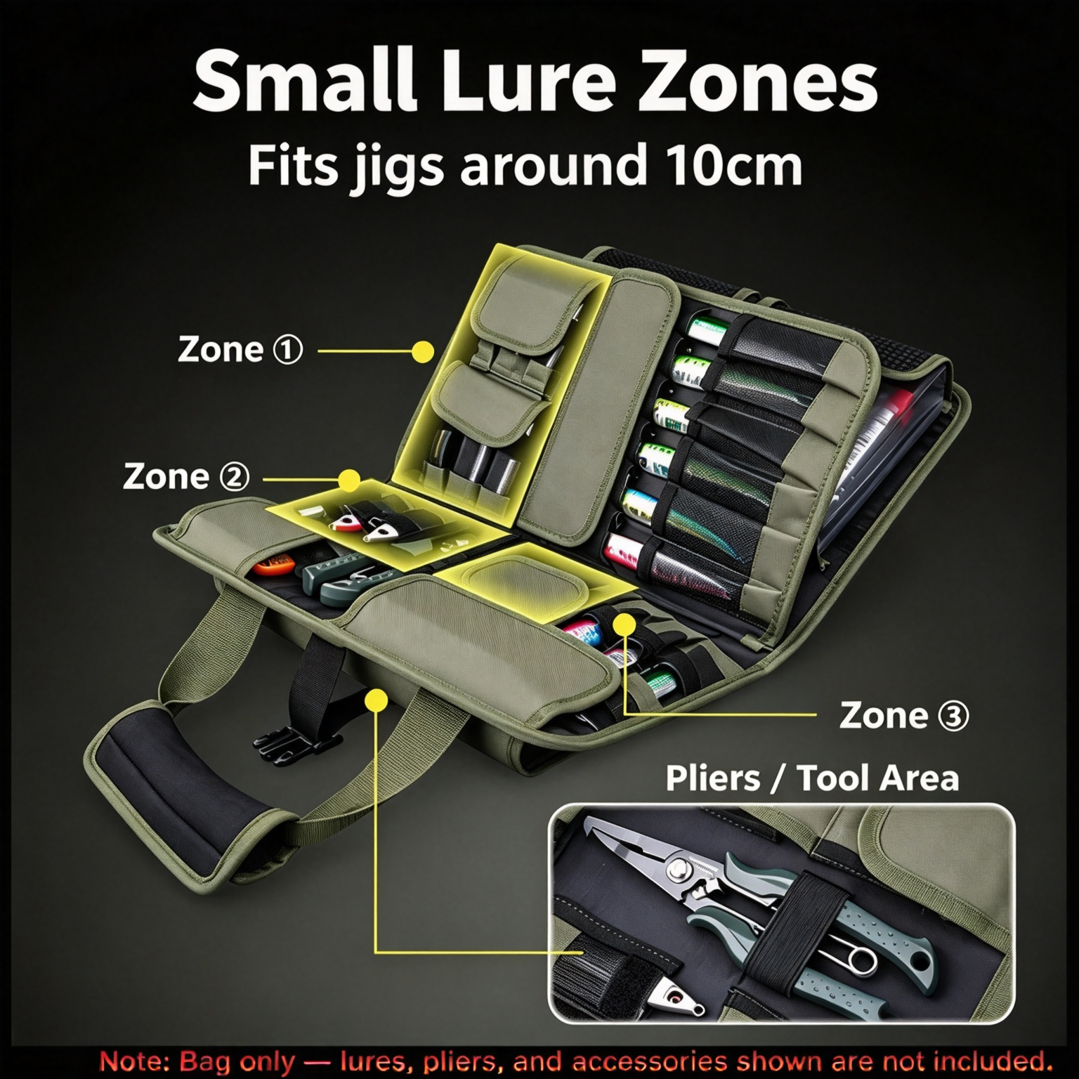 Large Capacity Fishing Lure Bag – Multi-Functional Saltwater Tackle Binder