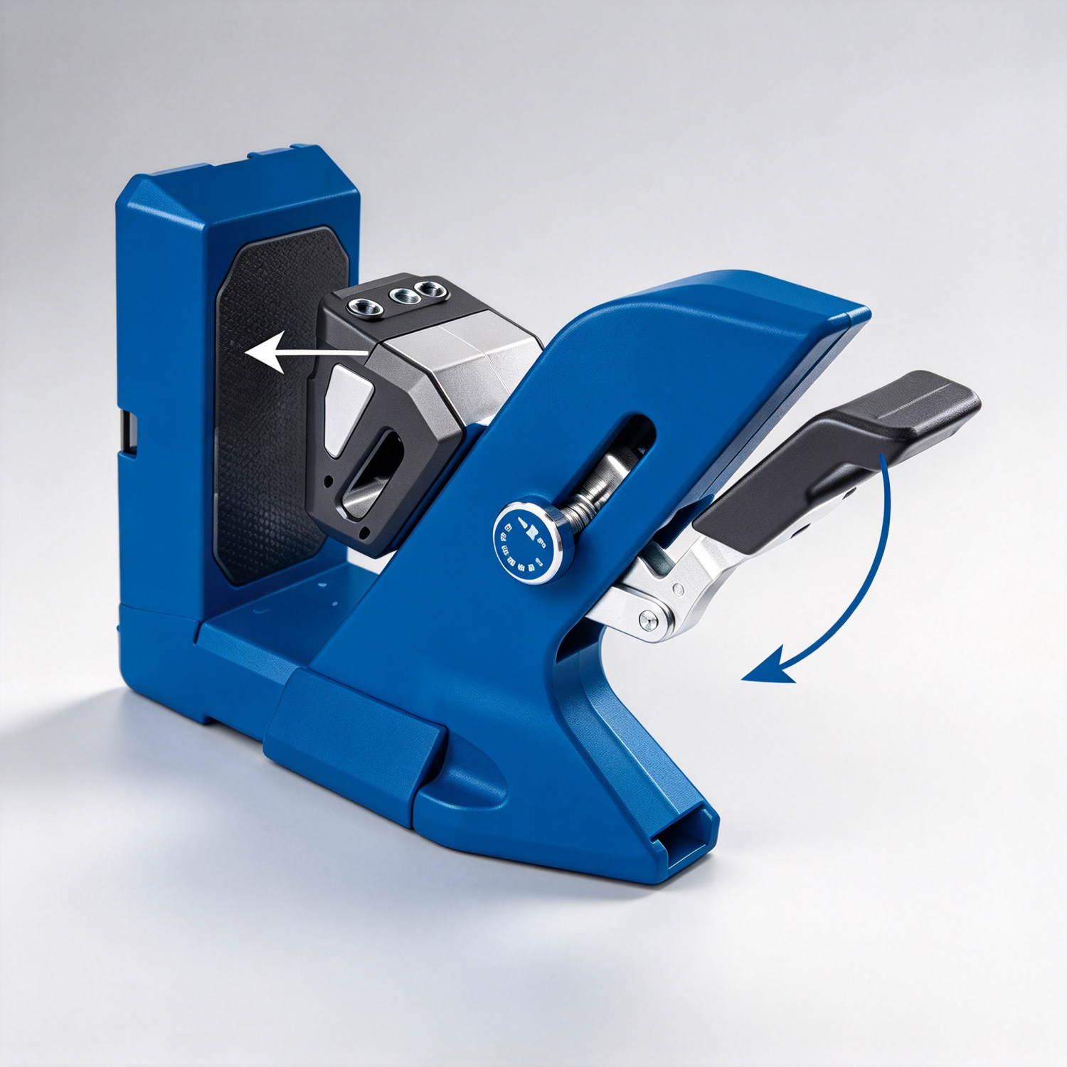 Self-Adjusting Pocket-Hole Jig – One-Motion Clamping, 13–38mm