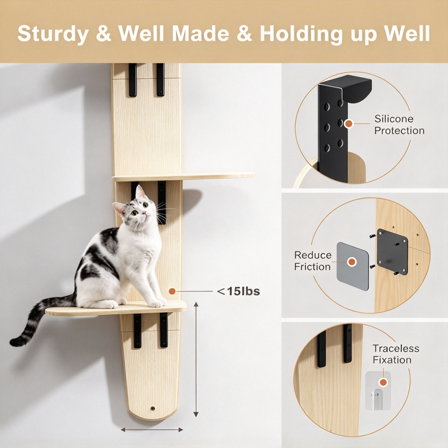 Over-the-Door Cat Tree – 4-Tier Hanging Cat Shelf