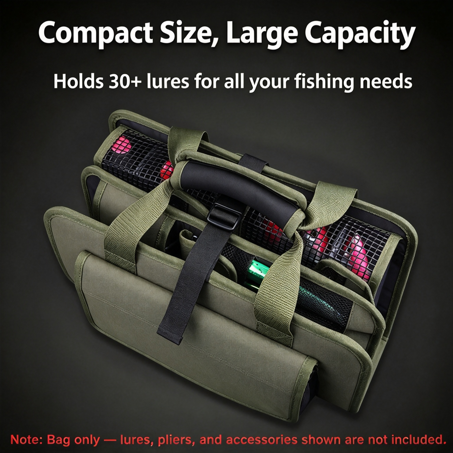 Large Capacity Fishing Lure Bag – Multi-Functional Saltwater Tackle Binder