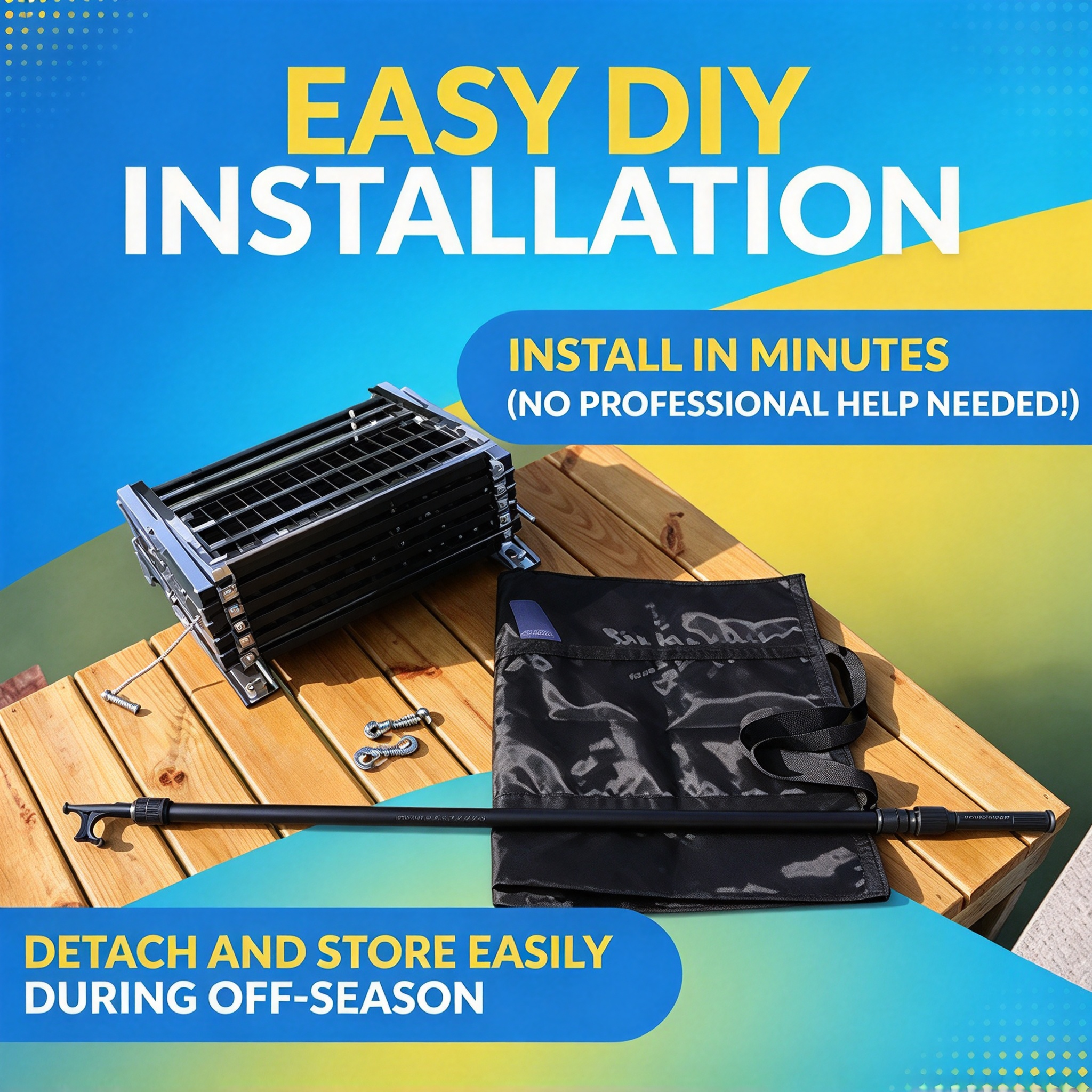 Marine-Grade Dog Boat Ladder – 6-Step Design, Folds Flat, Supports 150 lbs