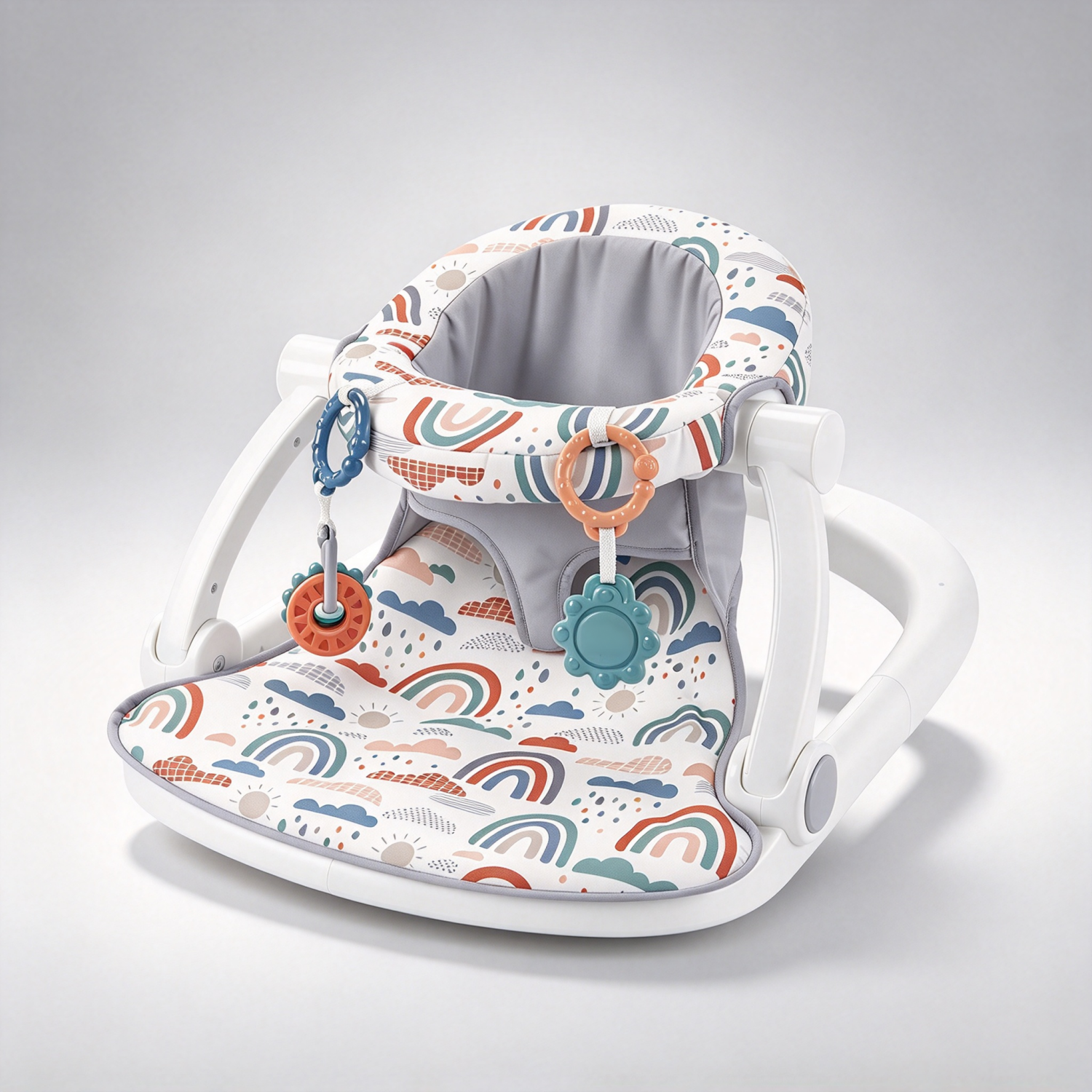 Portable Baby Floor Seat – Sit-Up Support with Toys