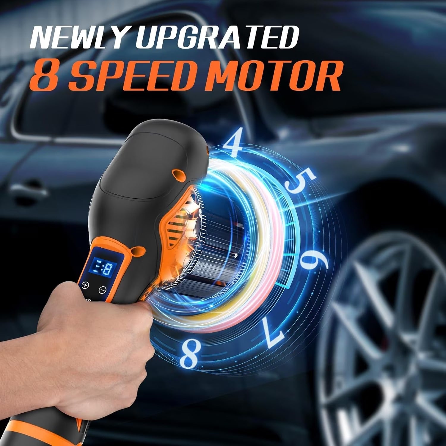 Cordless Car Buffer Polisher – 21V 2×4.0Ah Batteries