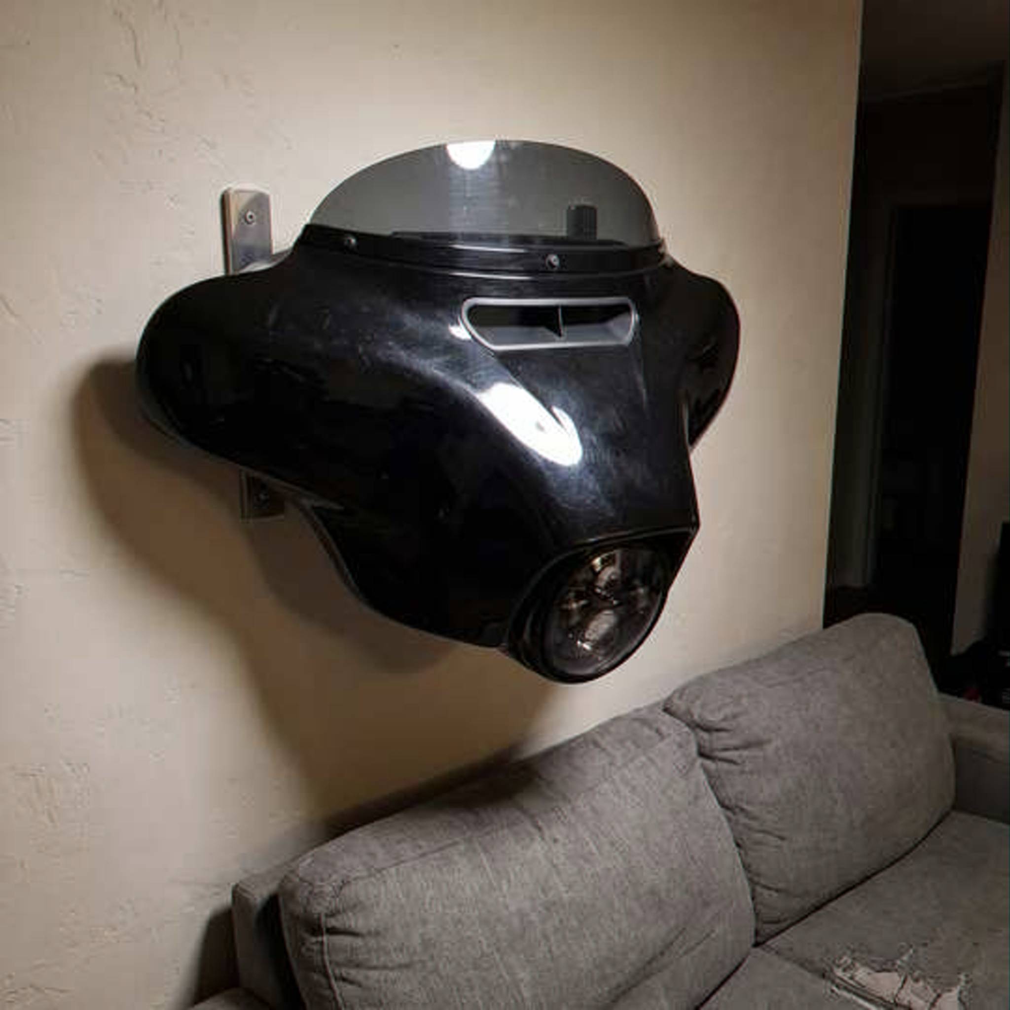 Wall display above a couch
