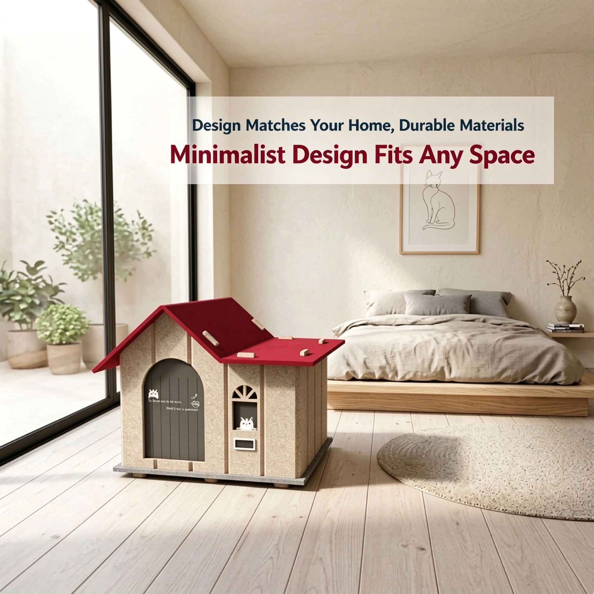 3-in-1 Climate Control Pet House – Cooling, Heating & Fan Modes, Auto Dehumidification