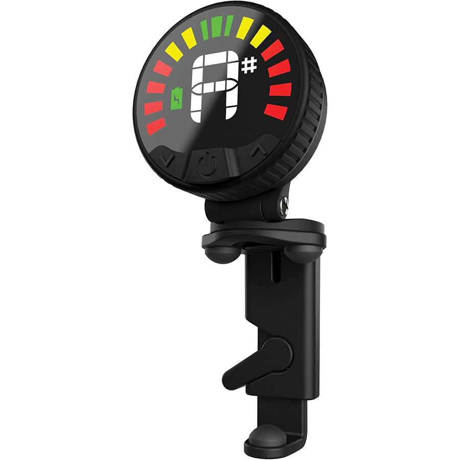 Portable rechargeable violin tuner in stainless steel