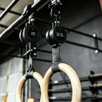 Smart Portable Gymnastics Ring Training Set with QR Coaching,  Workout Tracking,Quick Setup & Custom Engraving