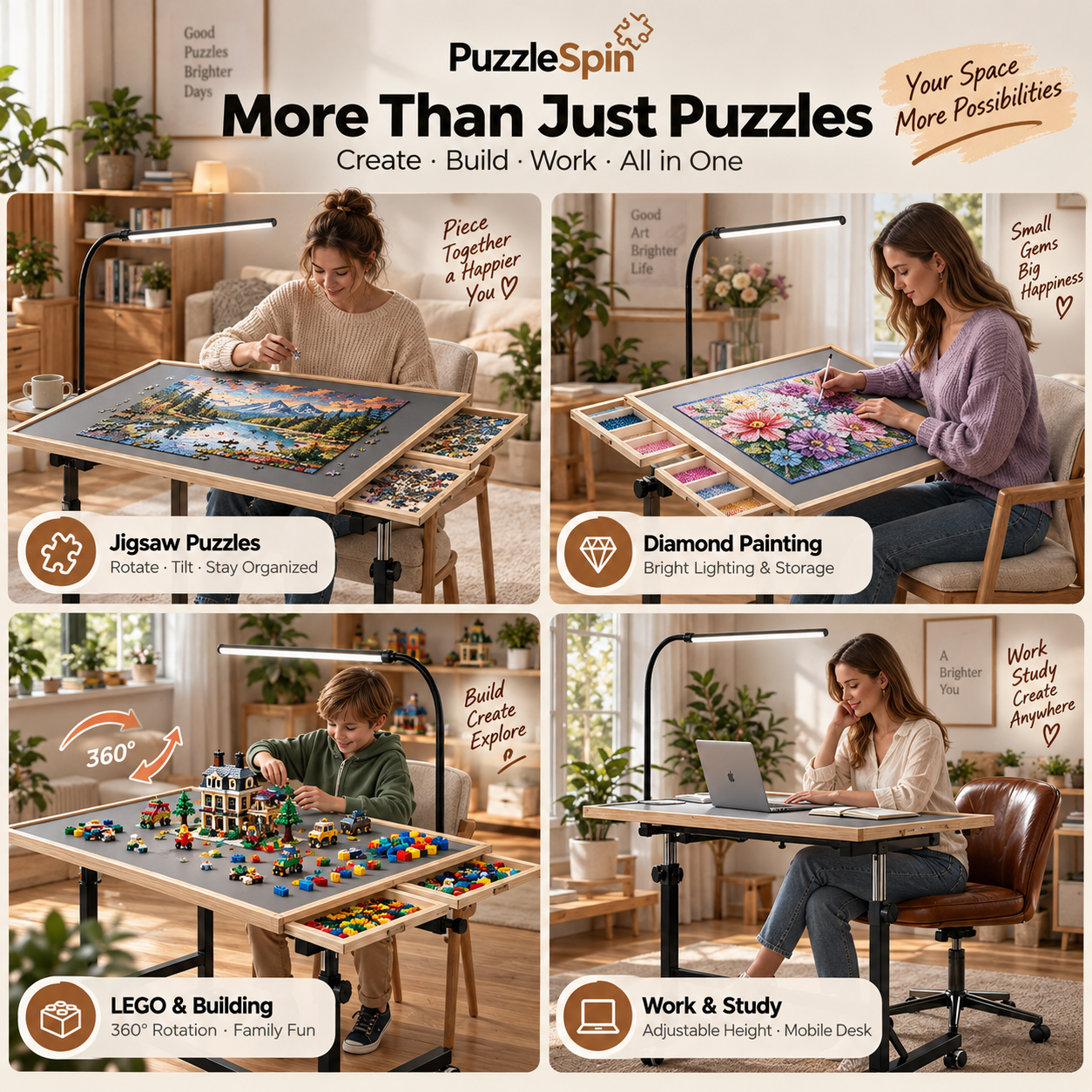 PuzzleSpin 1500 Rotating Puzzle Table