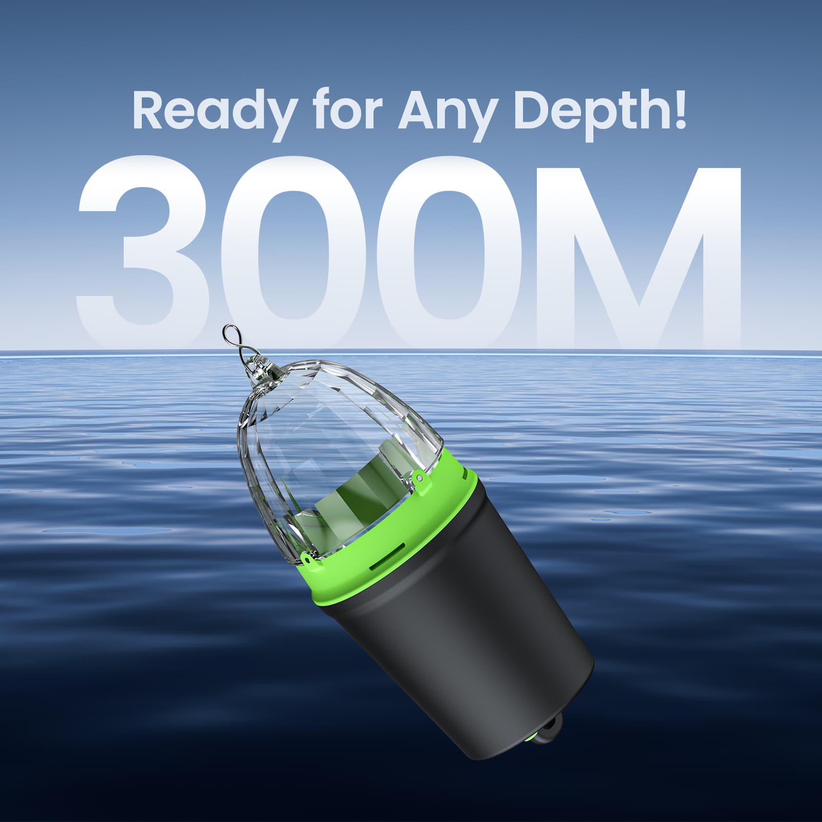 Smart Fishing Light – Sound & Light Fusion with 300m Waterproof Depth