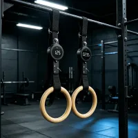 Smart Portable Gymnastics Ring Training Set with QR Coaching,  Workout Tracking,Quick Setup & Custom Engraving