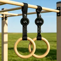 Smart Portable Gymnastics Ring Training Set with QR Coaching,  Workout Tracking,Quick Setup & Custom Engraving