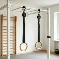 Smart Portable Gymnastics Ring Training Set with QR Coaching,  Workout Tracking,Quick Setup & Custom Engraving