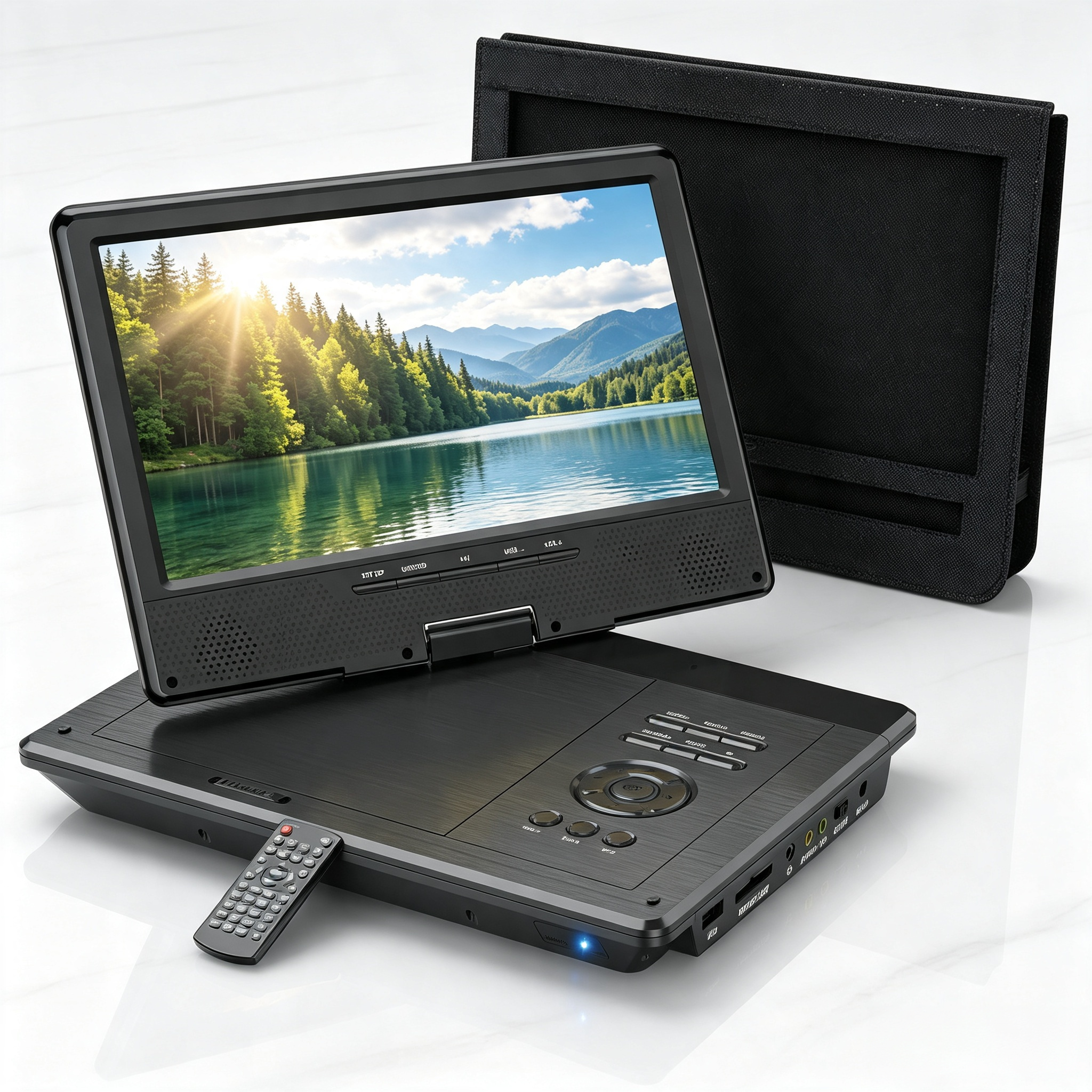 Portable DVD Player – 10.5″ HD Swivel Screen, 5-Hour Battery, Car Headrest Mount, Region-Free