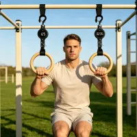 Smart Portable Gymnastics Ring Training Set with QR Coaching,  Workout Tracking,Quick Setup & Custom Engraving