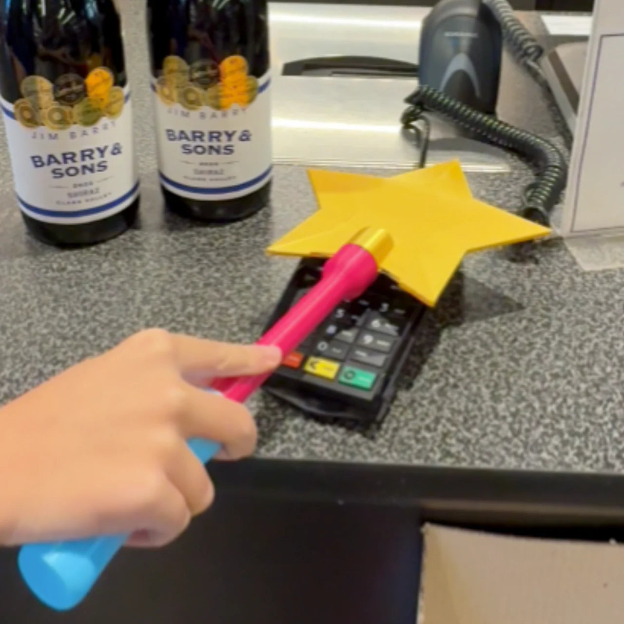 Tap the payment wand - simply insert the star icon