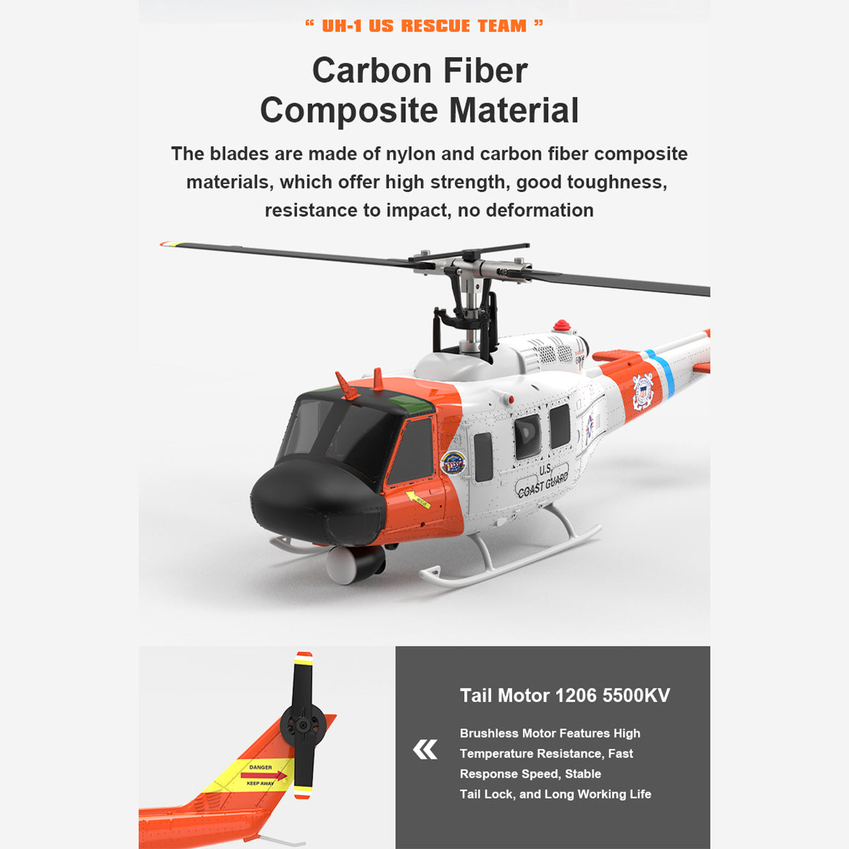 1:34 Scale GPS RC Helicopter – Brushless 6CH Smart Flight System