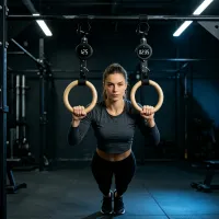 Smart Portable Gymnastics Ring Training Set with QR Coaching,  Workout Tracking,Quick Setup & Custom Engraving
