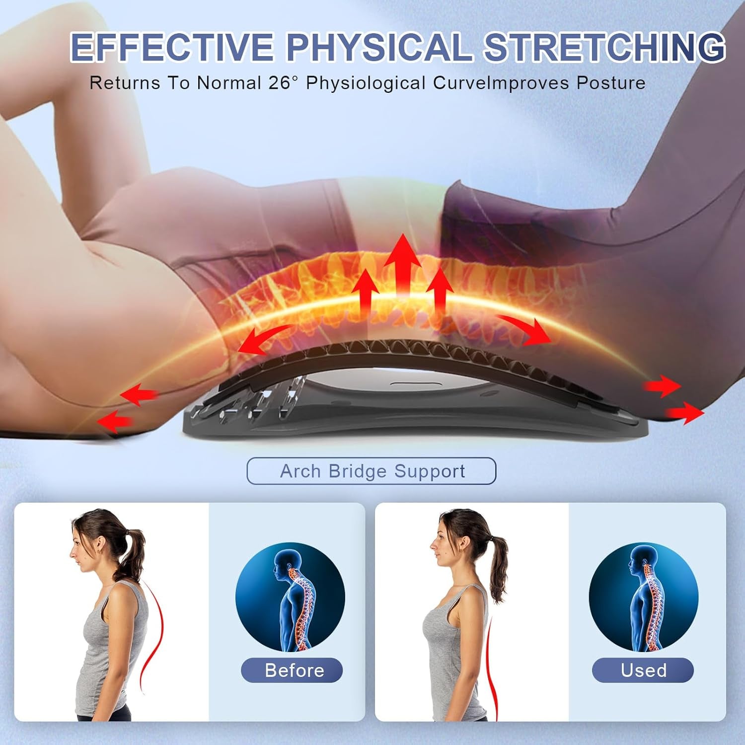 Scoliosis back massager back stretcher