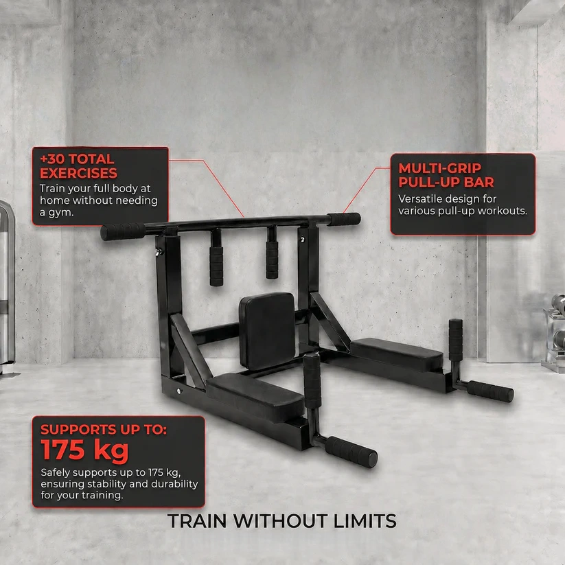 Wall-Mounted Full-Body Gym – 30+ Exercises