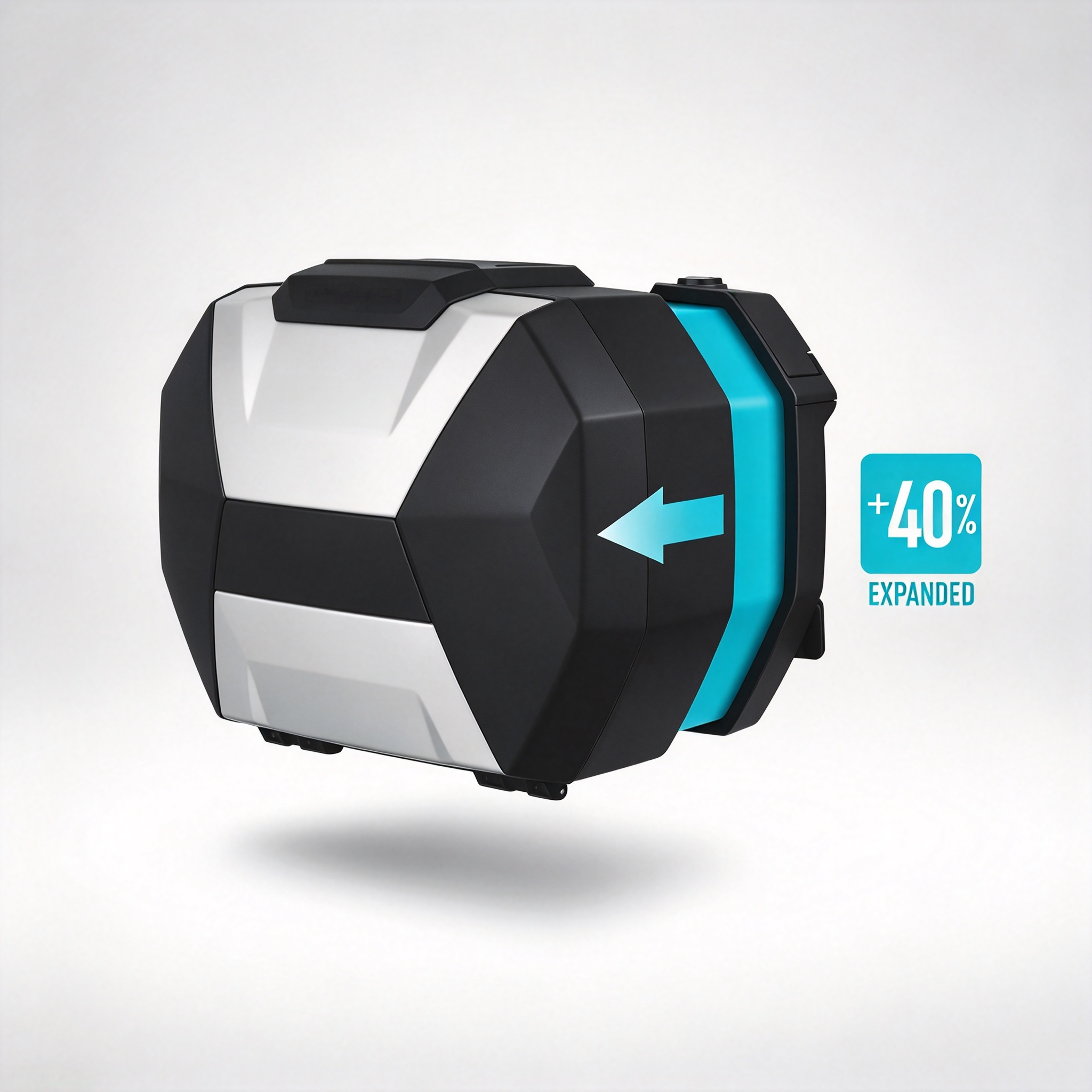 Expandable Aluminum Side Cases – 70mm Telescopic Expansion, Fits XL Modular Helmet, 10kg Capacity