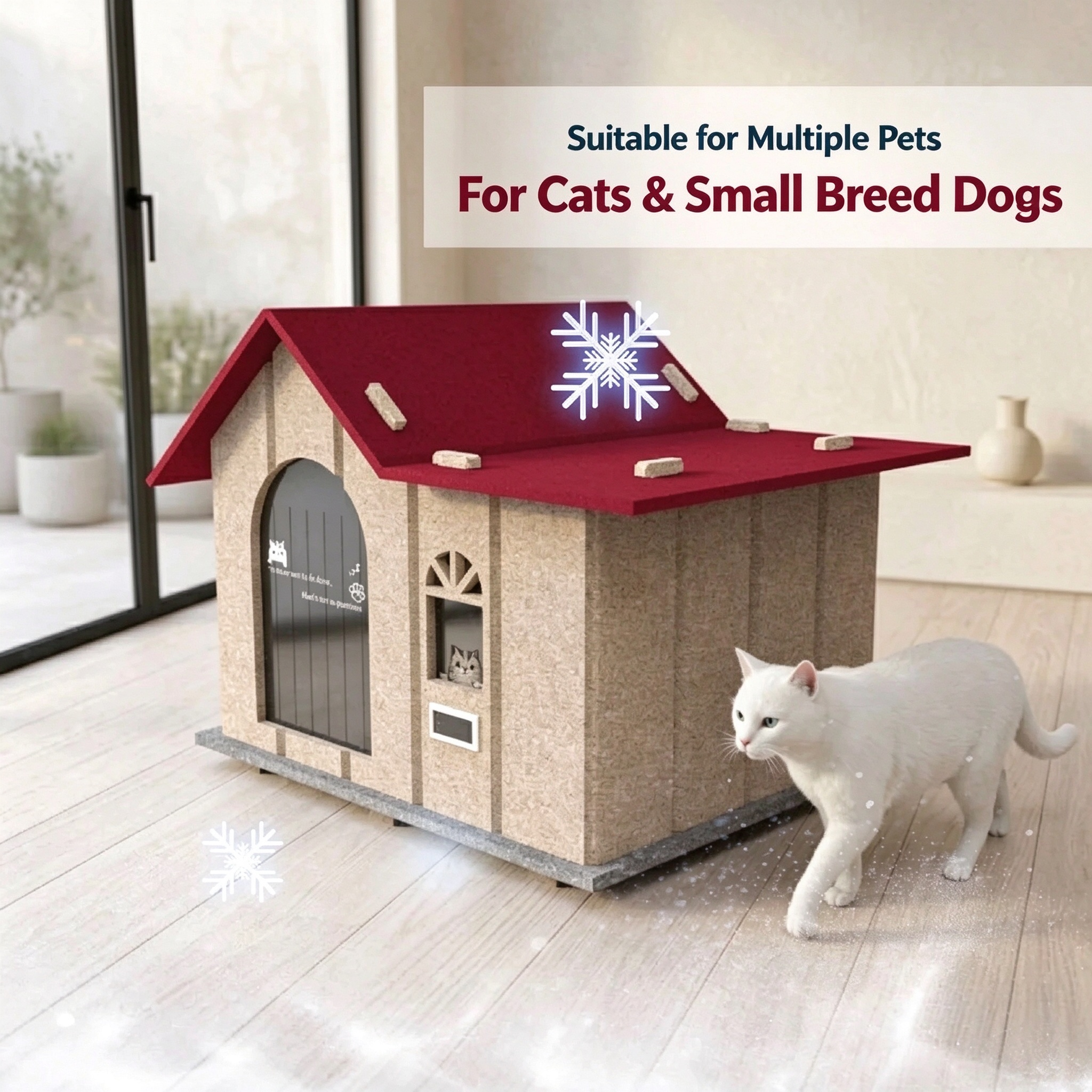 3-in-1 Climate Control Pet House – Cooling, Heating & Fan Modes, Auto Dehumidification