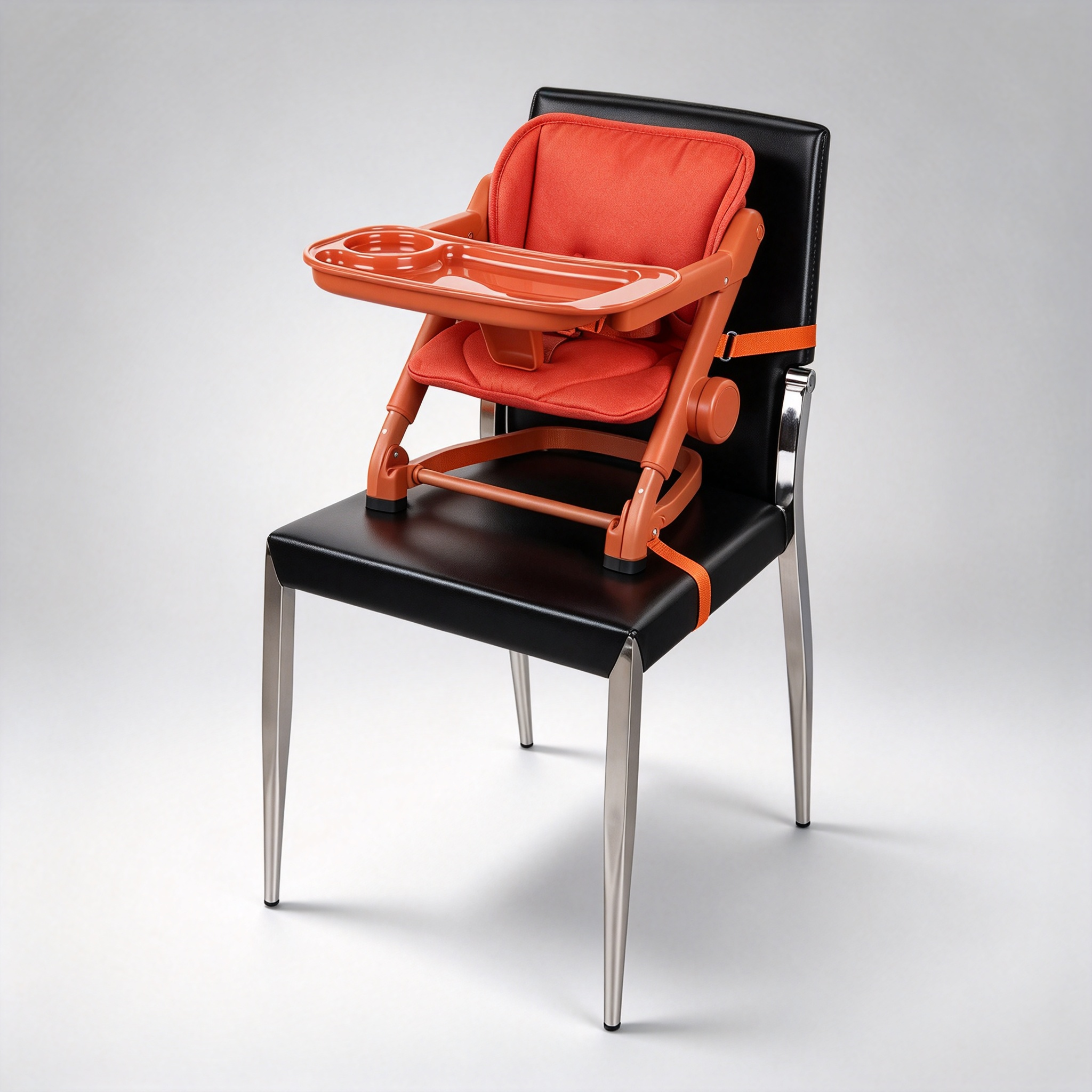 3-in-1 Portable Booster Seat – Swivel Tray, 4-Level Height, Fits Any Chair