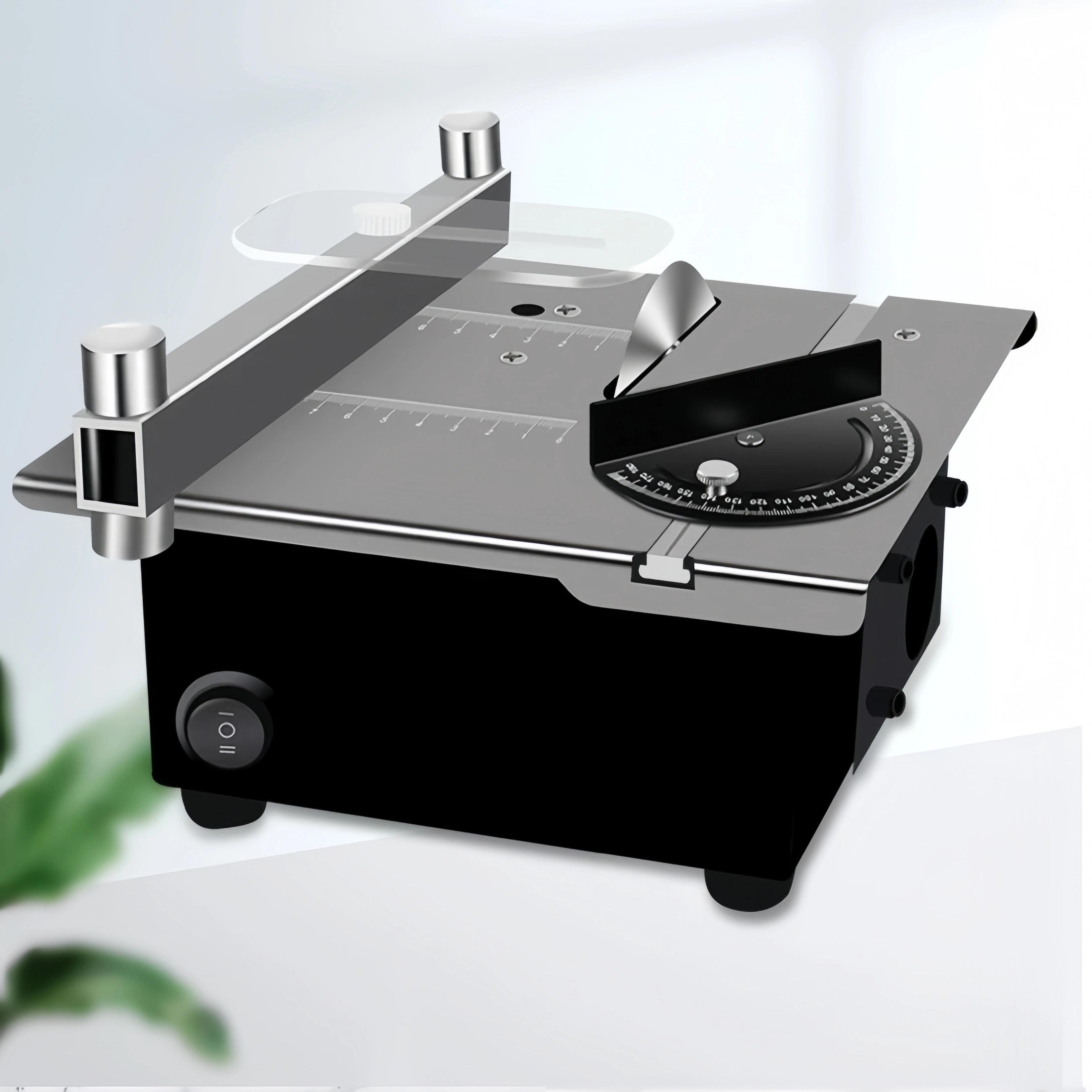 Mini Table Saw – 4-in-1 Cuts, Sands, Drills & Carves, Portable Desktop Workshop