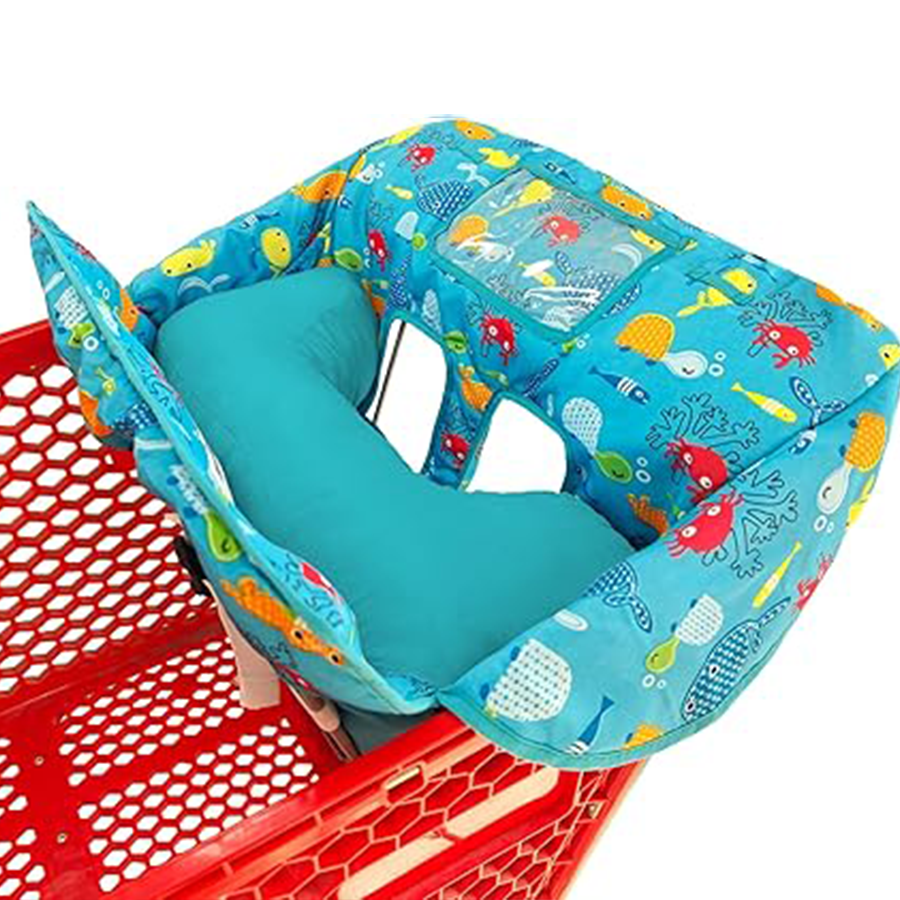 Soft pillow 2-in-1 baby shopping stroller and high chair cover