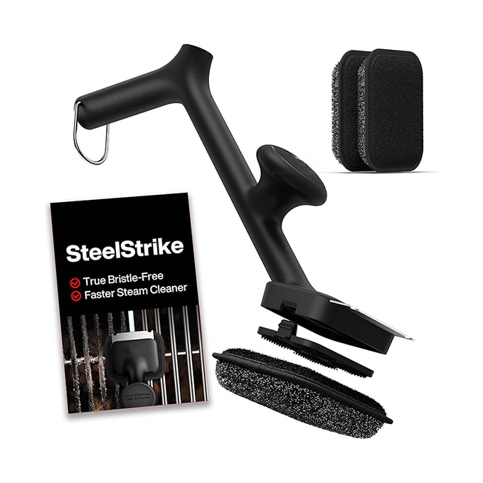 Bristle-free BBQ grill brush - Steel wire-free safe steam cleaner