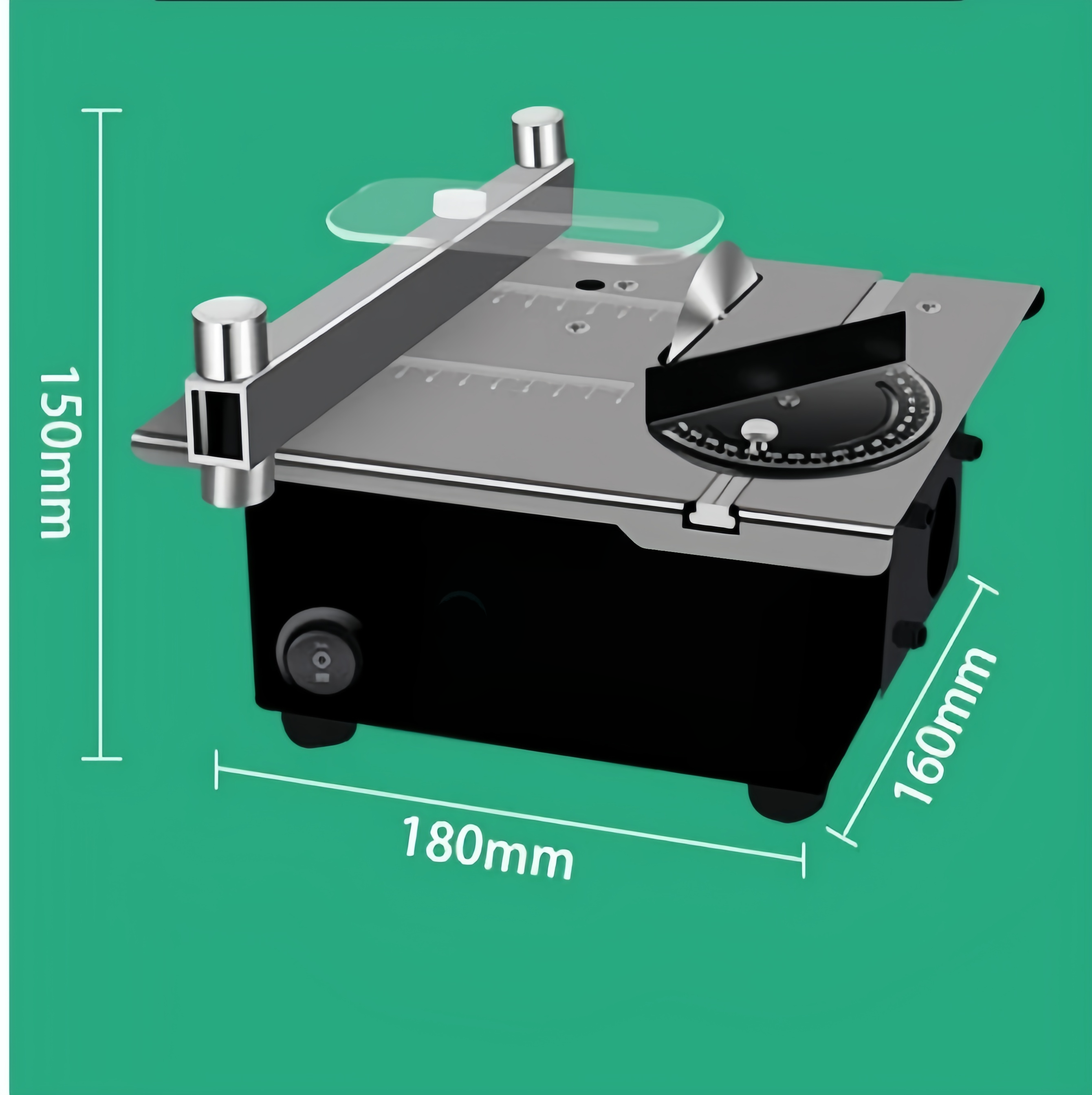 Mini Table Saw – 4-in-1 Cuts, Sands, Drills & Carves, Portable Desktop Workshop