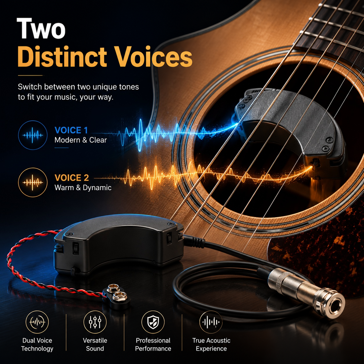 Multi-Voice Acoustic Guitar Pickup