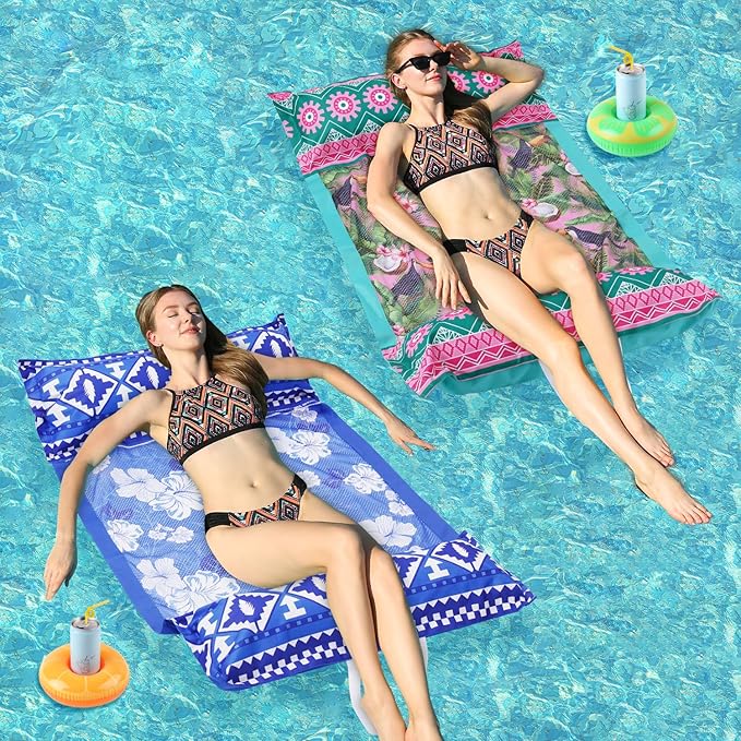Four-in-one multi-functional inflatable raft recliner water hammock