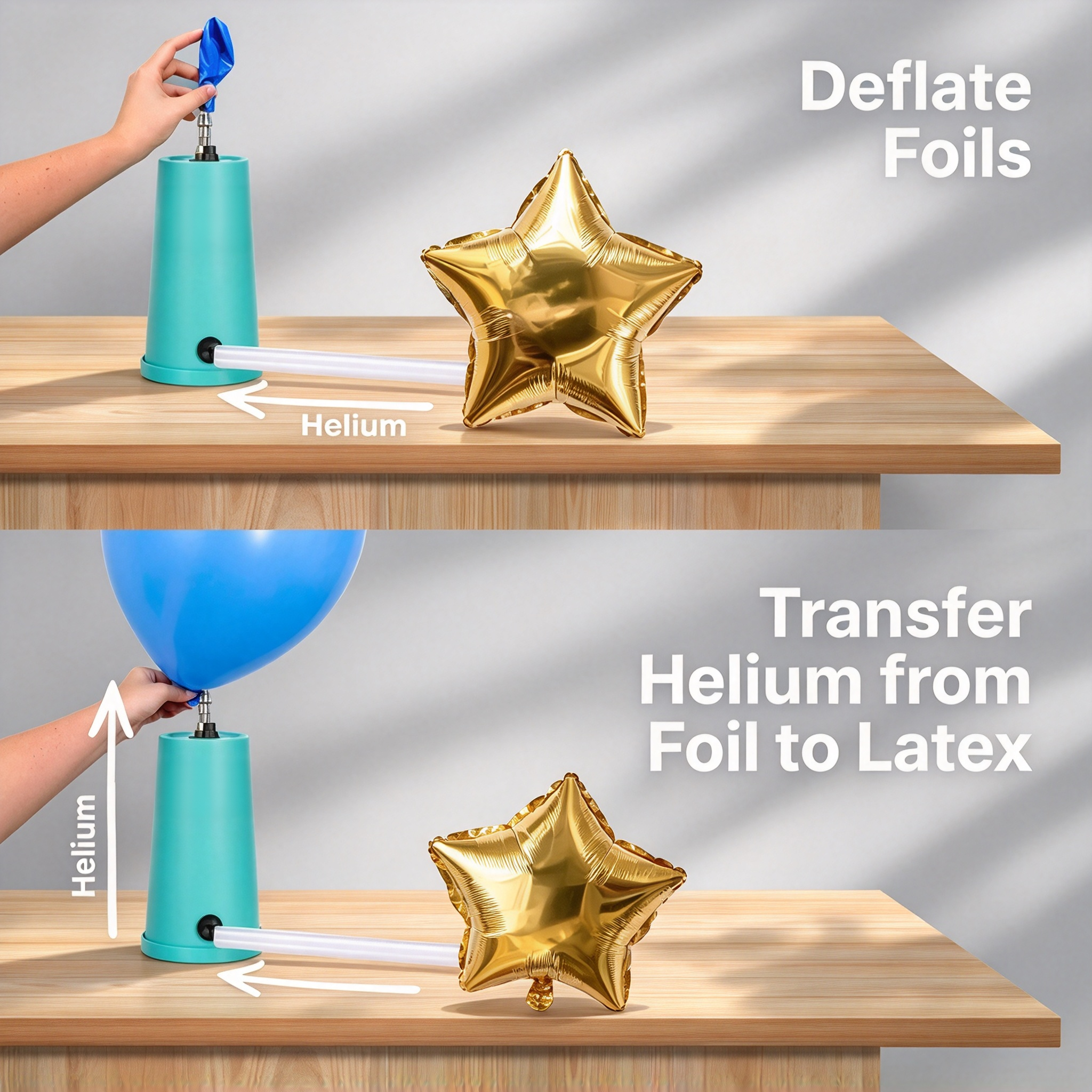 Portable Electric Balloon Pump – Dual Nozzle, Inflate & Deflate, Mini Pump Included