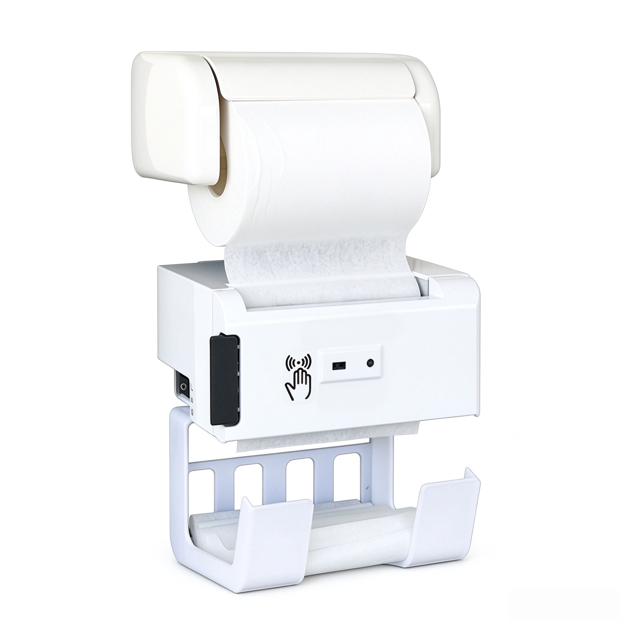 Sensor-Activated Toilet Paper Dispenser – Auto Cut, Fold & Dispense, Adjustable Length