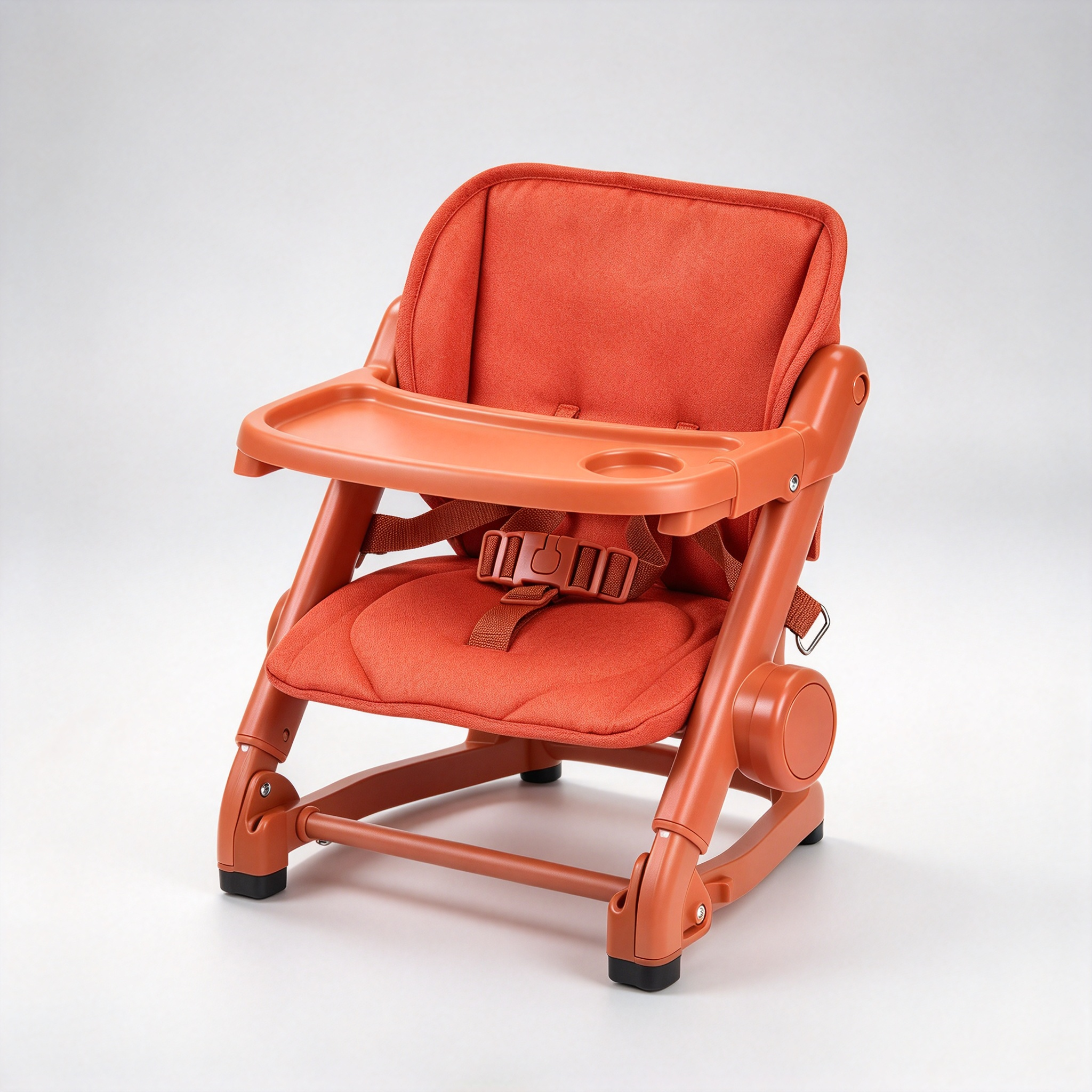 3-in-1 Portable Booster Seat – Swivel Tray, 4-Level Height, Fits Any Chair