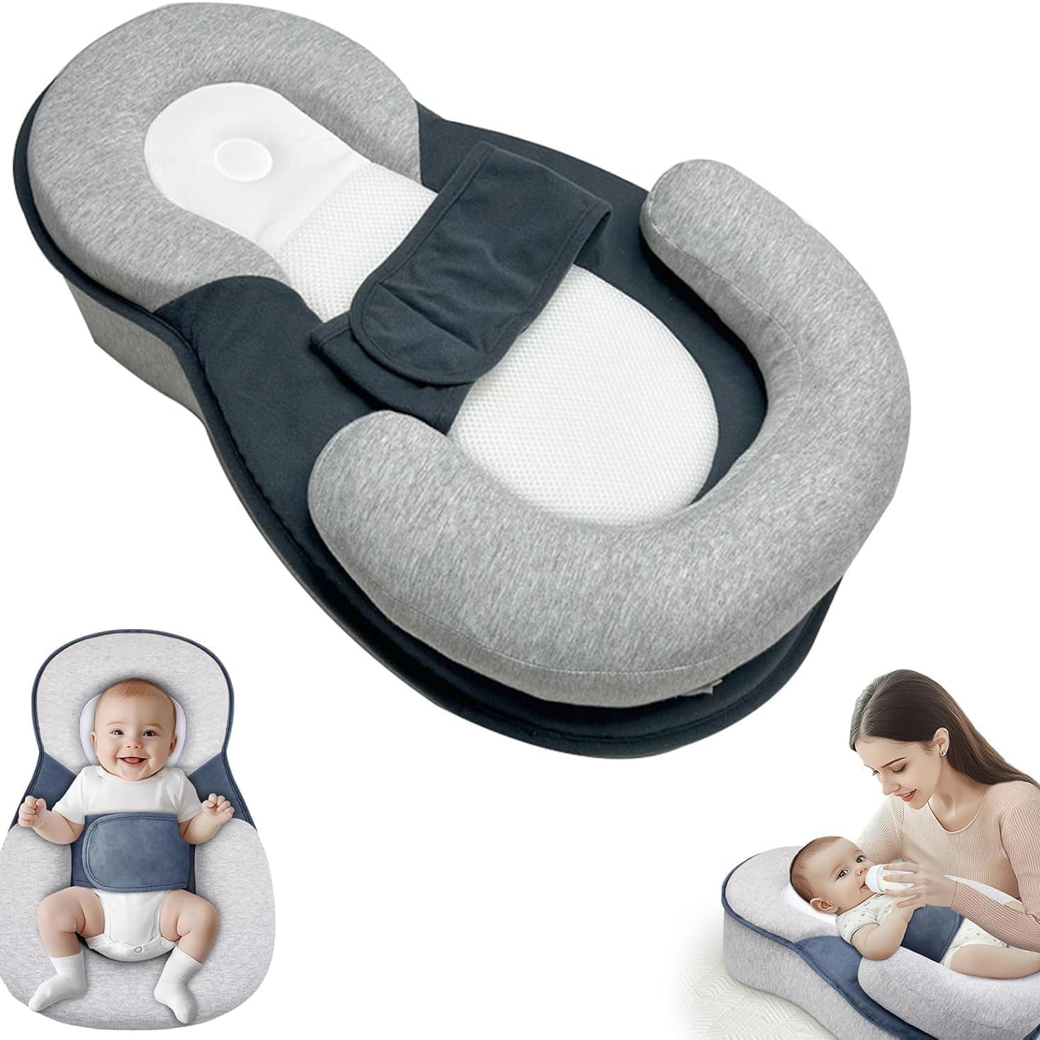 Baby Recliner Pillow – Adjustable Anti-Spit Up Wedge for Newborns