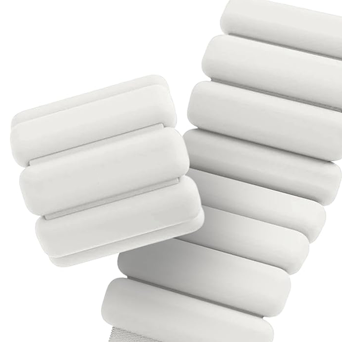 Bracelet-style wrist and ankle weighted strap with soft silicone