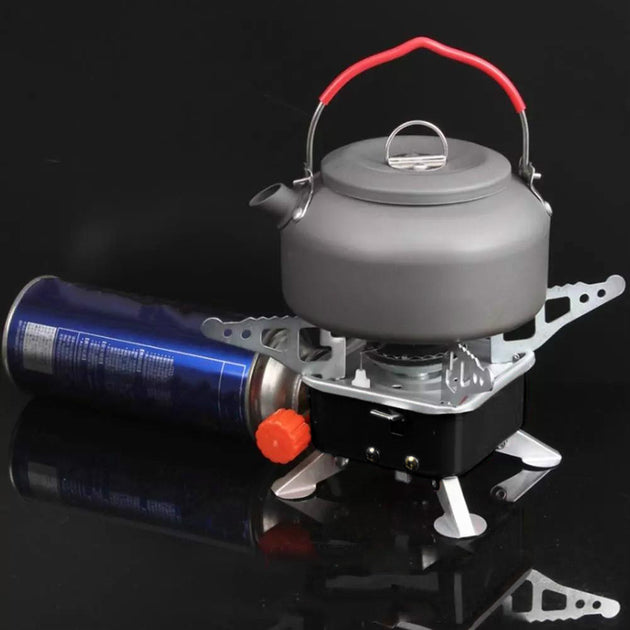 Black Portable Gas Camping Stove – Compact and Stable