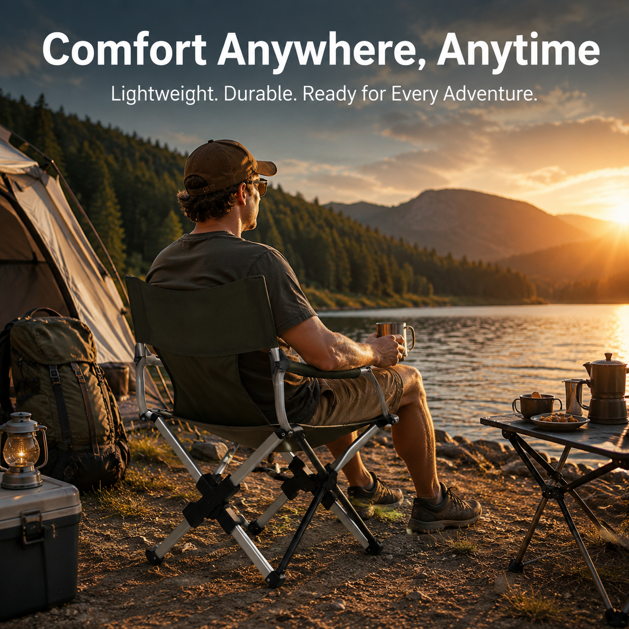 Aluminum Alloy Folding Camp Chair – Lightweight & Durable