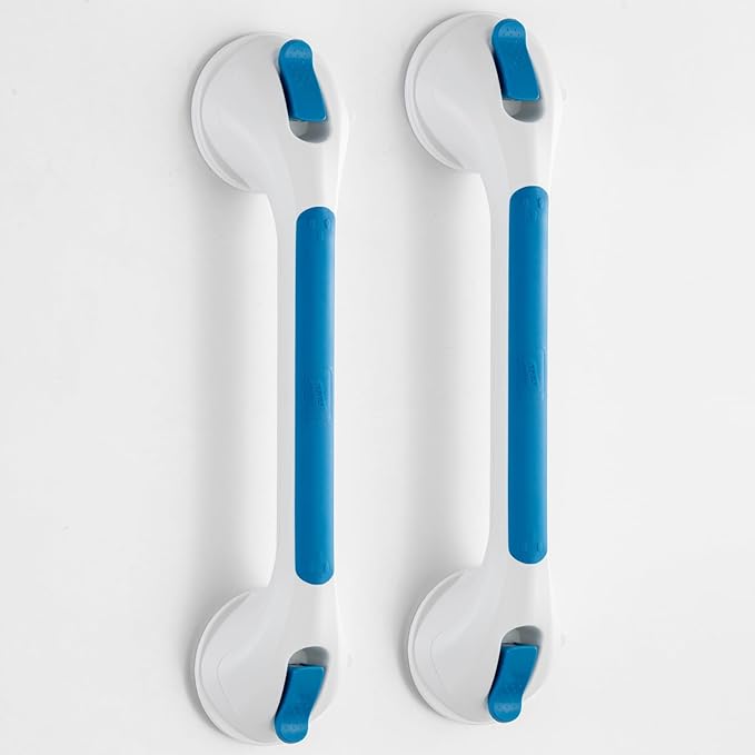 Detachable suction cup bathtub shower grab bar