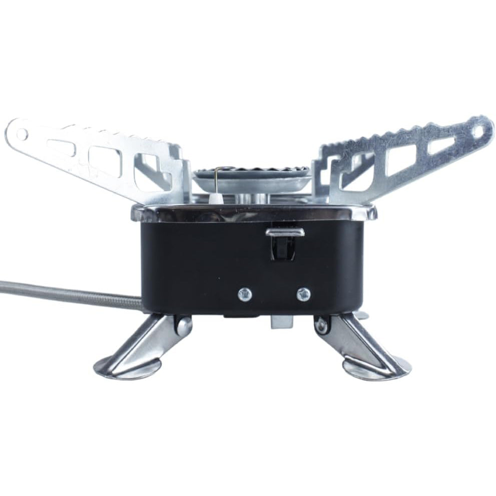 Black Portable Gas Camping Stove – Compact and Stable