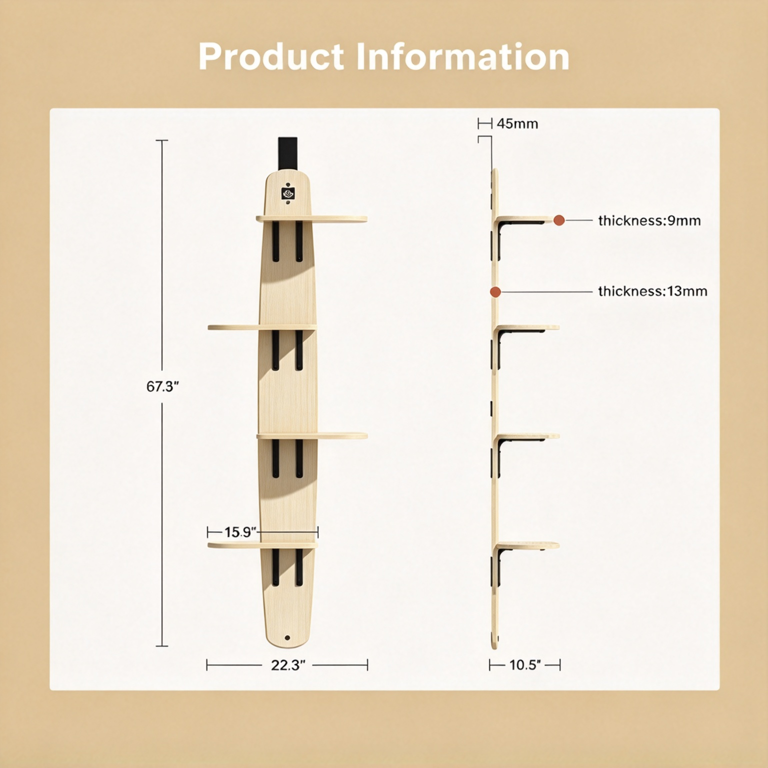 Over-the-Door Cat Tree – 4-Tier Hanging Cat Shelf