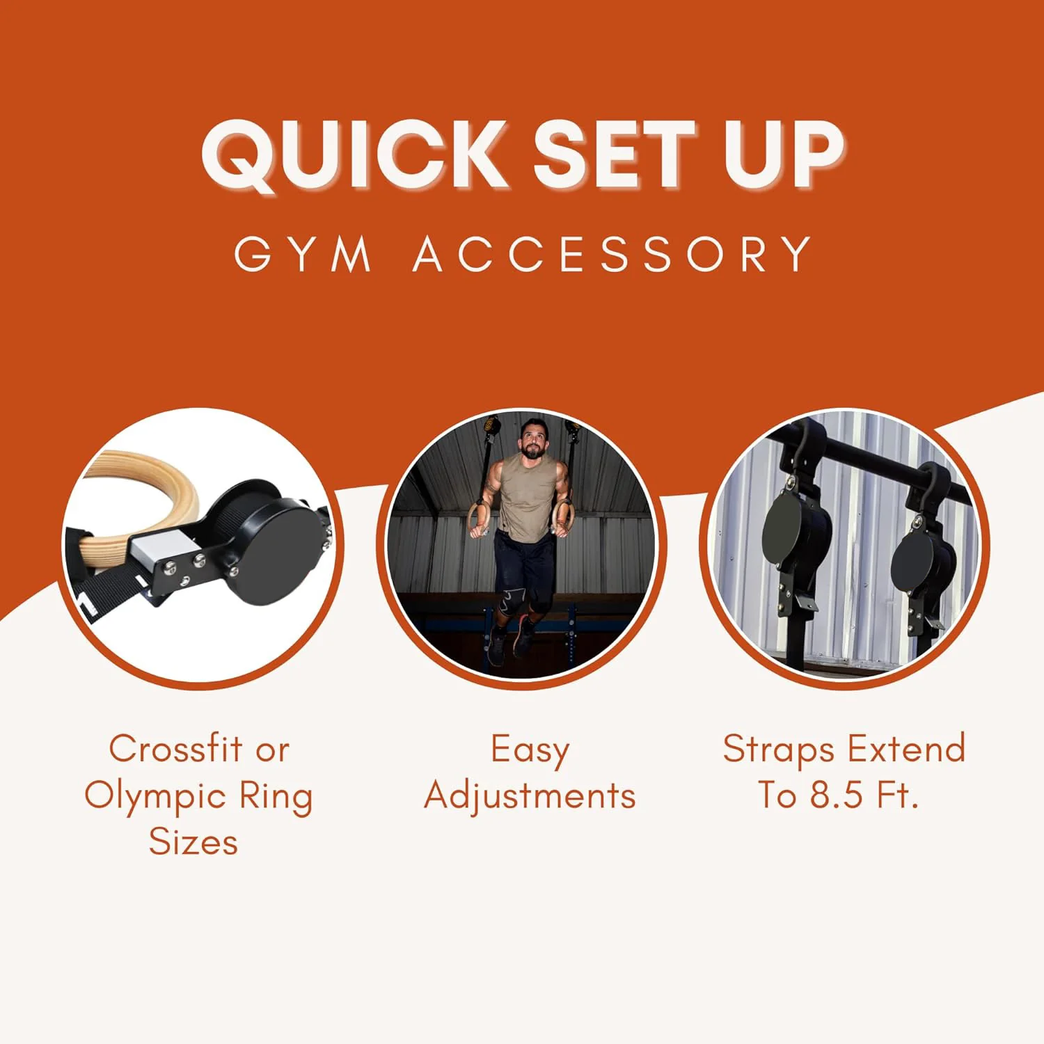 Portable Gymnastic Rings Set