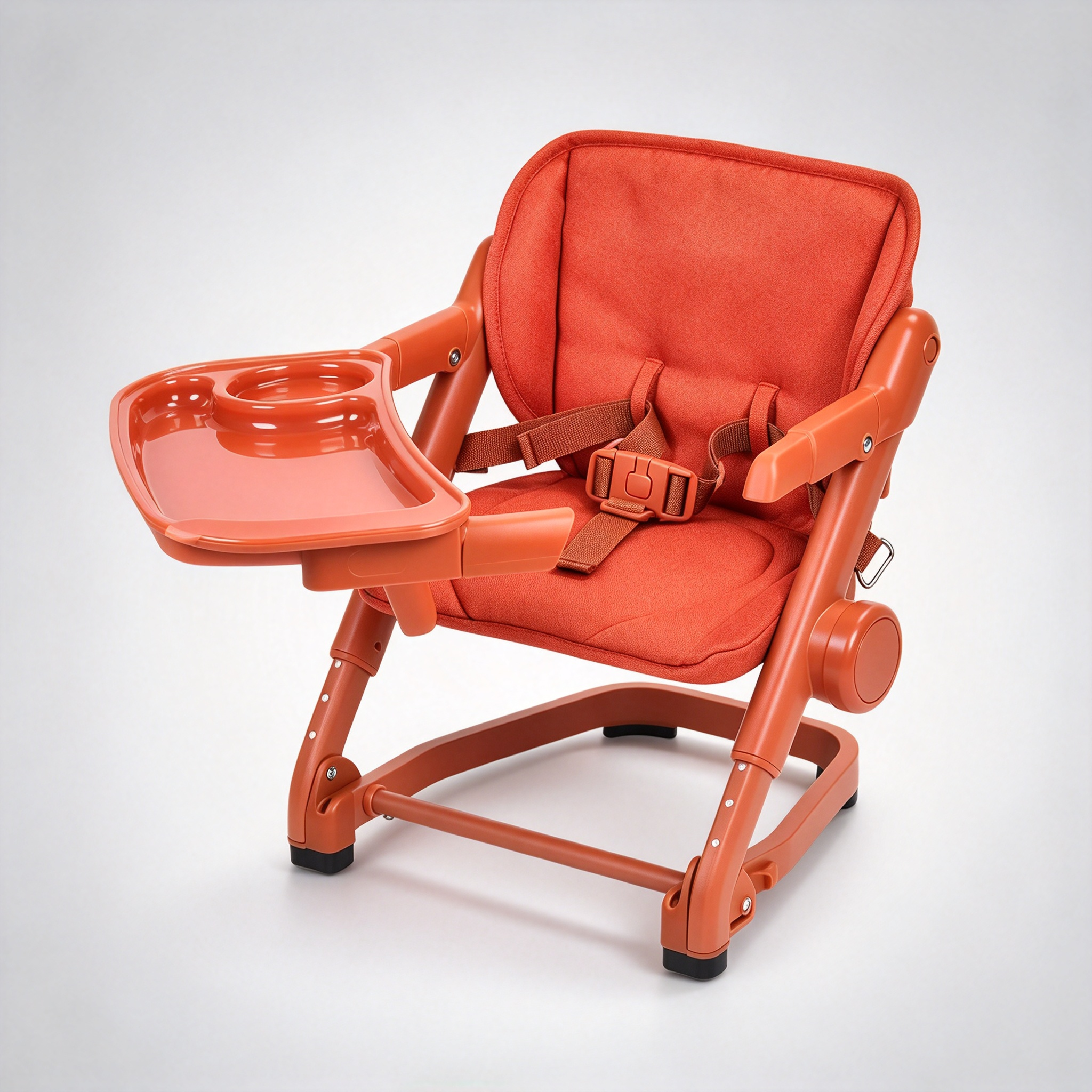 3-in-1 Portable Booster Seat – Swivel Tray, 4-Level Height, Fits Any Chair