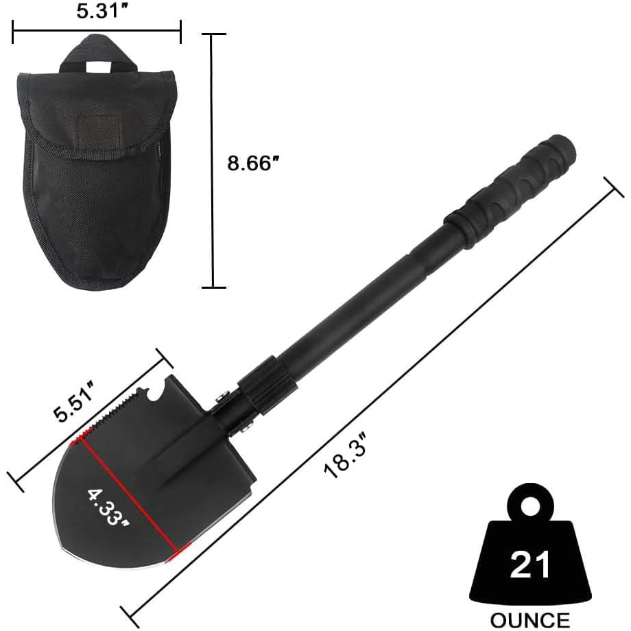 Camping Shovel – Foldable Multipurpose Tool with Pickaxe