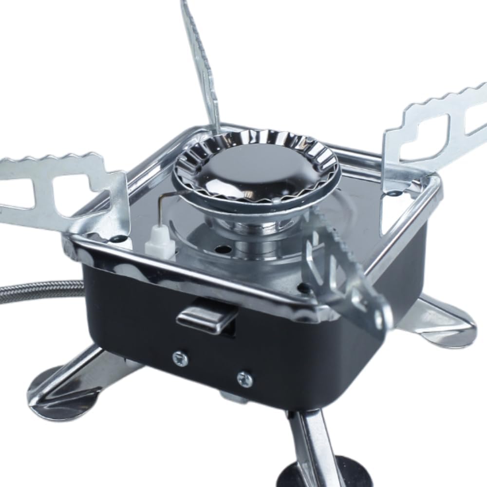 Black Portable Gas Camping Stove – Compact and Stable