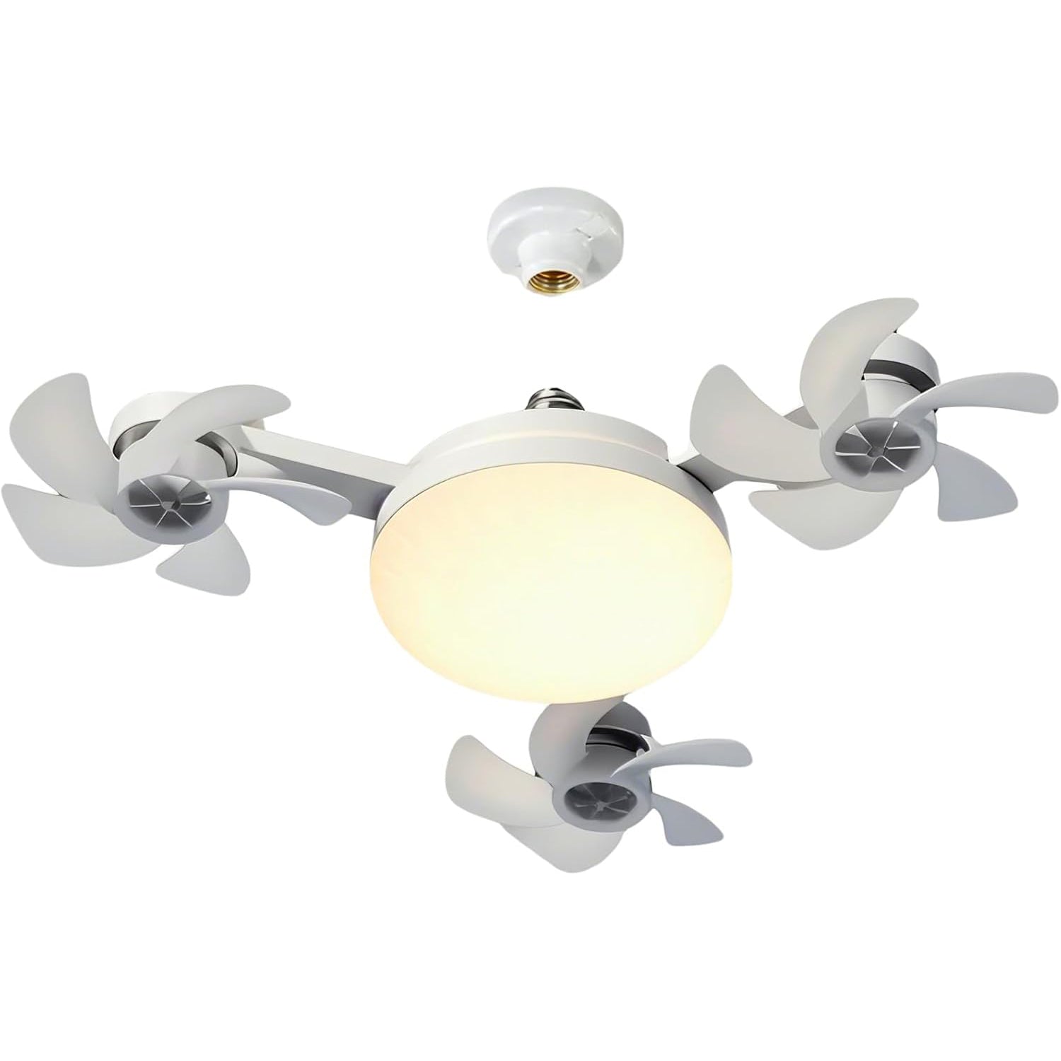 Socket Fan Light – Screw-In Ceiling Fan with Remote