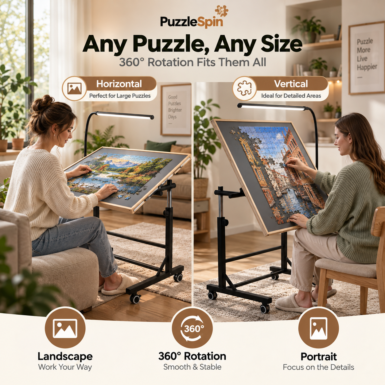 PuzzleSpin 1500 Rotating Puzzle Table